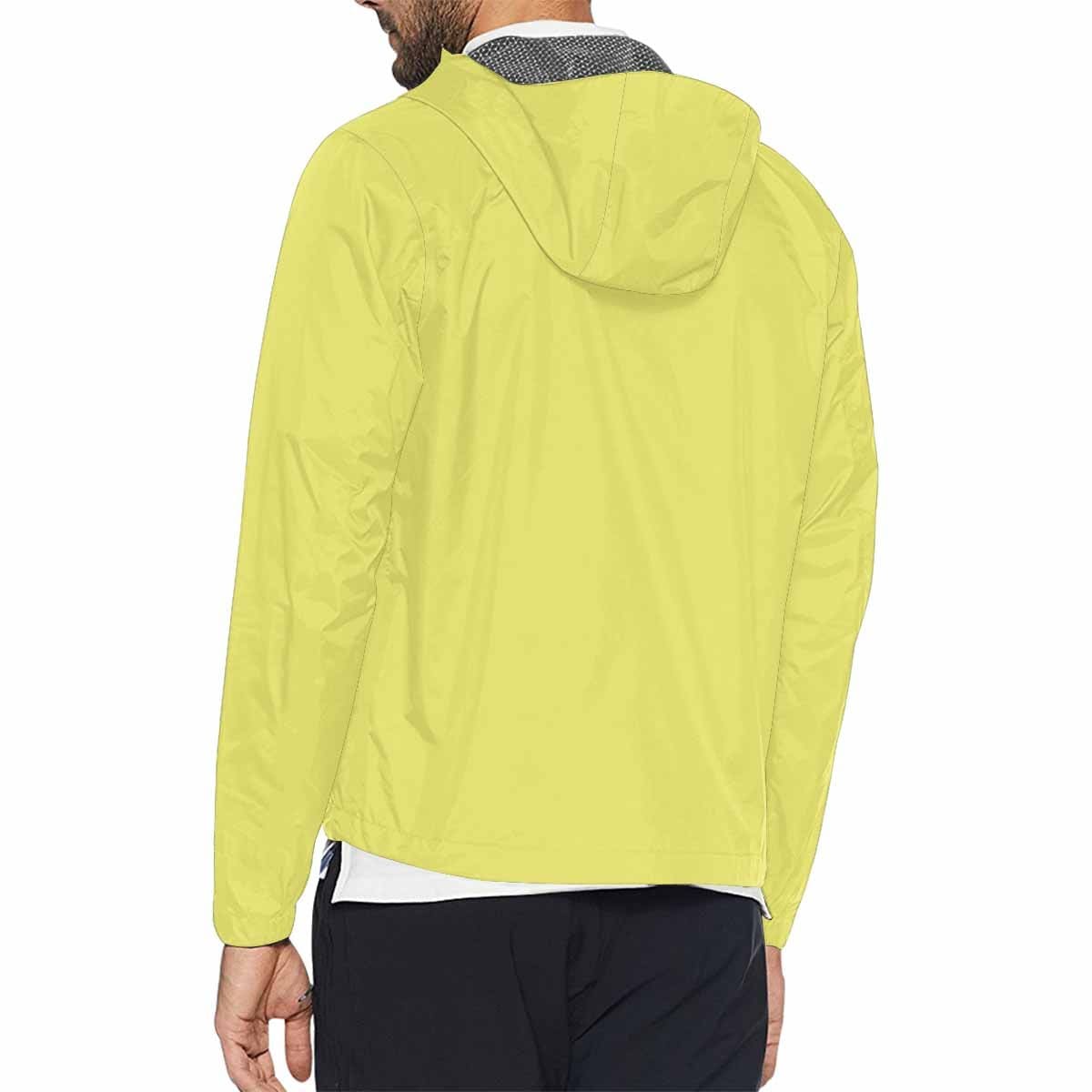 Honeysuckle Yellow Hooded Windbreaker Jacket - Men / Women-2