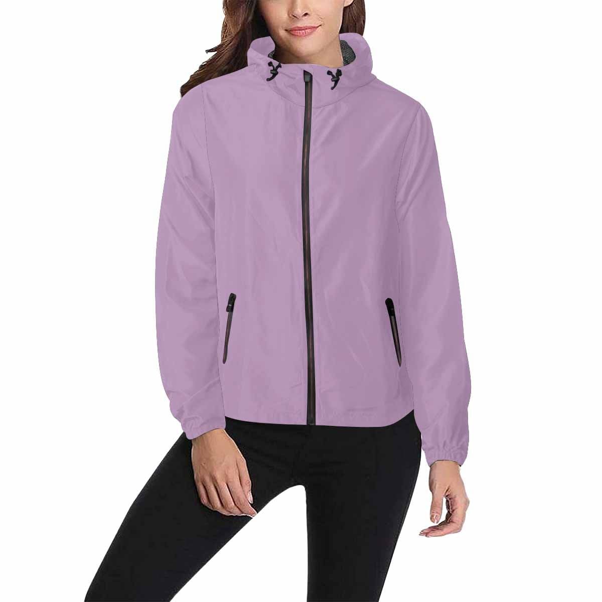 Lilac Purple Hooded Windbreaker Jacket - Men / Women-3