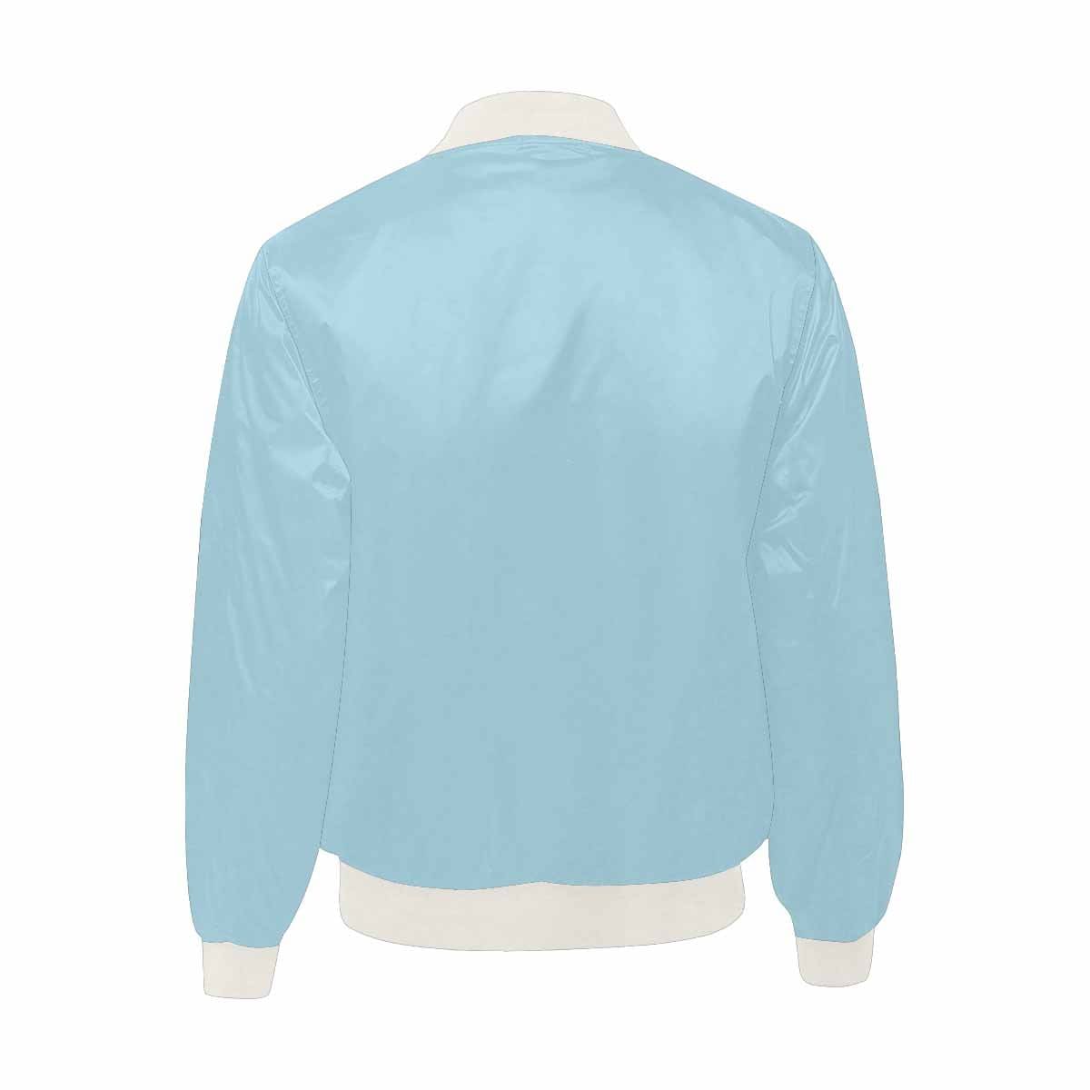 Mens Jacket, Light Blue Bomber Jacket-3