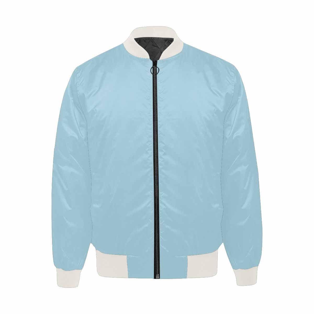 Mens Jacket, Light Blue Bomber Jacket-2