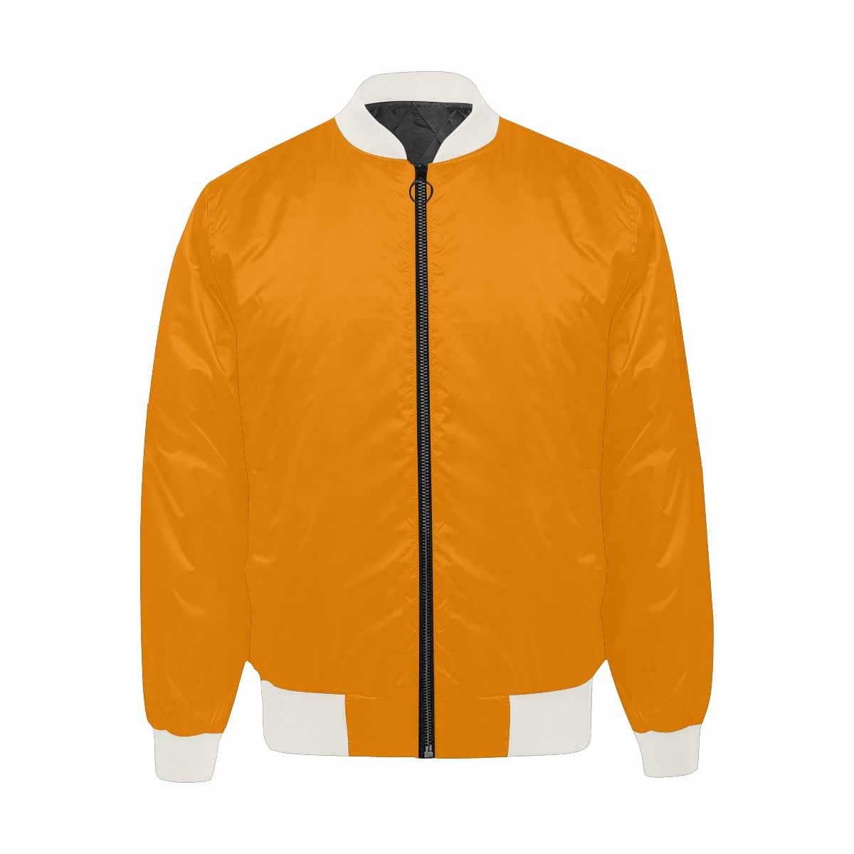 Mens Jacket, Tangerine Orange Bomber Jacket-2