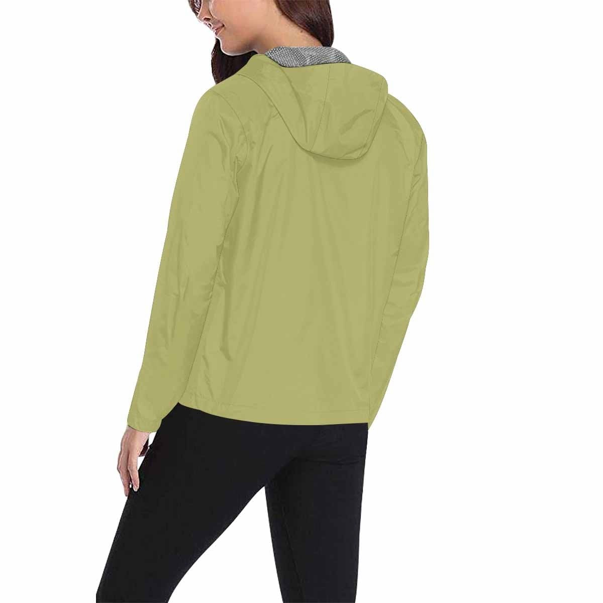 Olive Green Hooded Windbreaker Jacket - Men / Women-4