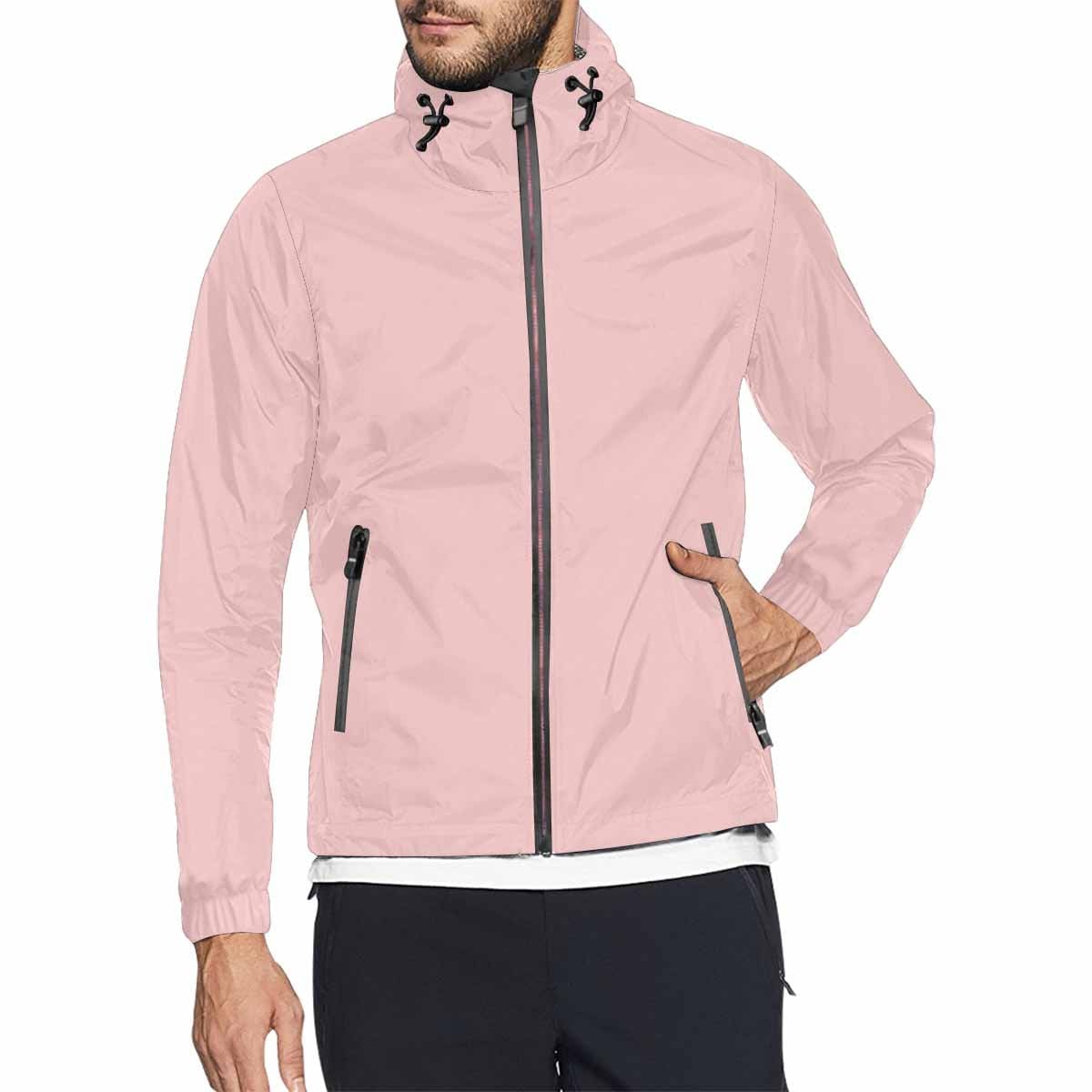 Rose Quartz Red Hooded Windbreaker Jacket - Men / Women-0