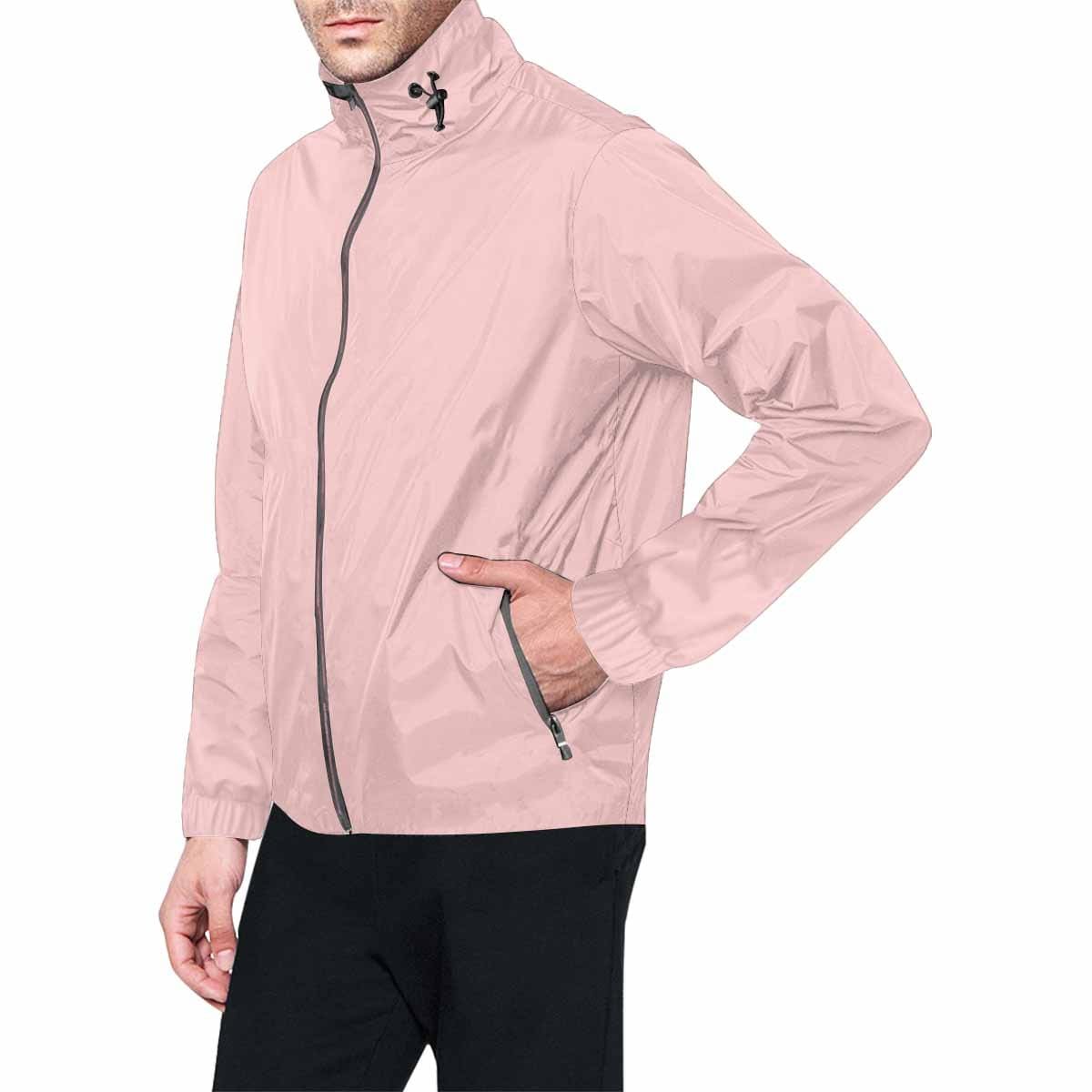 Rose Quartz Red Hooded Windbreaker Jacket - Men / Women-1