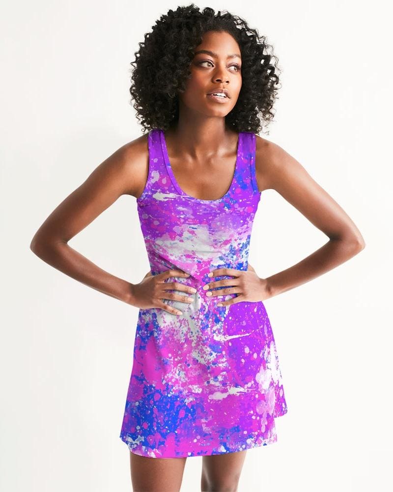 Womens Dress - Cotton Candy Purple Style Racerback Dress-4