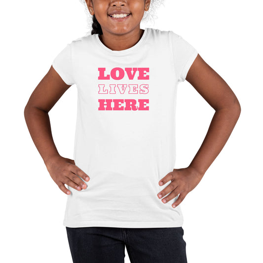 Youth Short Sleeve Graphic T-shirt, Love Lives Here-0