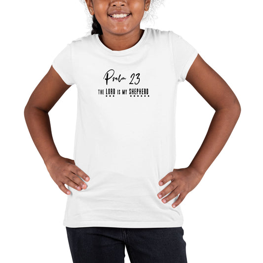 Youth Short Sleeve Graphic T-shirt Psalm 23 the Lord is my Shepherd-0